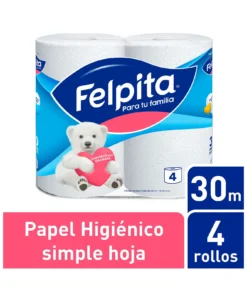 FELPITA PAPEL HIGIENICO SIMPLE HOJA 4X30MT