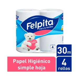 FELPITA PAPEL HIGIENICO SIMPLE HOJA 4X30MT