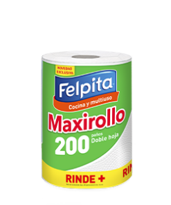 ROLLO DE COCINA MAX X 200 PAÑOS FELPITA MAXI