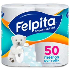 PAPEL HIGIENICO SIMPLE HOJA 4 X 50 MTS FELPITA