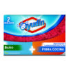 ESPONJA FRIBRA BAÑO Y COCINA 14X7 CM X 2 U. AYUDIN