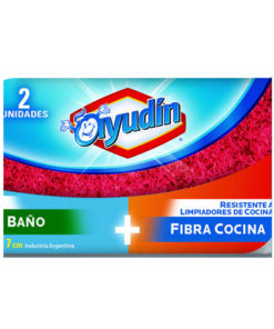 ESPONJA FRIBRA BAÑO Y COCINA 14X7 CM X 2 U. AYUDIN