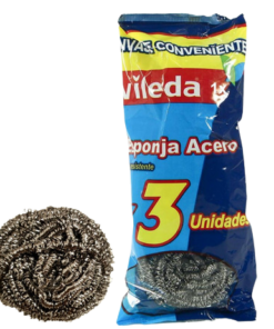 ESPONJA FLOW PACK ACERO X 3 u. VILEDA
