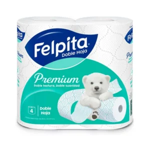 PAPEL HIGIENICO DOBLE HOJA  4 X 20 MTS. FELPITA