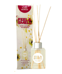 DIFUSOR AMBIENTAL "FLORES BLANCAS"  X 125 ML. FEEL & SMELL