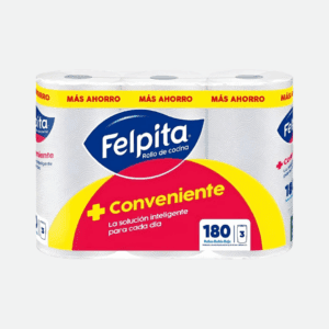 ROLLO DE COCINA DOBLE HOJA 3X60 PAÑOS FELPITA