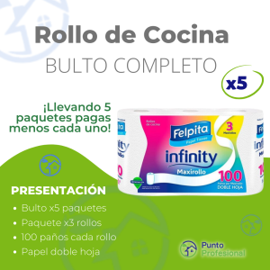 ROLLO COCINA 3 X 40 PAÑOS CARTABELLA DAILY – Punto Profesional – Limpieza e  Higiene Profesional