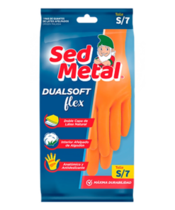 GUANTES TALLE S "LATEX DUALSOFT" SED METAL