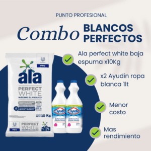 COMBO ALA PERFECT WHITE 10 KG + 2  AYUDIN LAVANDINA 1 LT