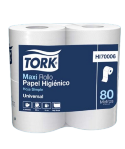 TORK PAQUETE PAPEL HIGIENICO HOJA SIMPLE 4X80 MTS