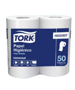 TORK PAQUETE PAPEL HIGIENICO HOJA SIMPLE 4X50 MTS