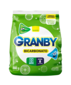 GRANBY JABON POLVO BAJA ESPUMA LIMON C/BICARBONATO 800GR