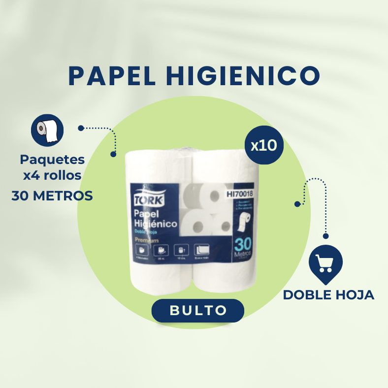 ¡BULTO COMPLETO! TORK PREMIUM PAPEL HIGIENICO DOBLE HOJA 10X40 X30MTS