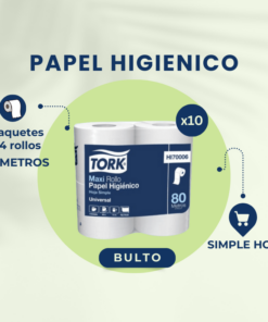 ¡BULTO COMPLETO! TORK PAPEL HIGIENICO HOJA SIMPLE 10X40 X80 MTS