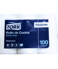 TORK PAQUETE ROLLO COCINA DOBLE HOJA 3X100 PAÑOS