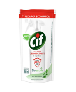 CIF LIMPIADOR LIQUIDO DESINFECTANTE SUPERFICIES DOY PACK 380ML