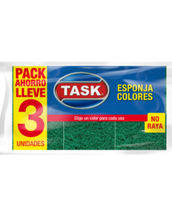 TASK FIBRA ESPONJA COLORES PACK X 3UNIDADES
