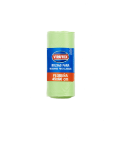 VIRUTEX BOLSA ROLLO VERDE PEQUEÑA 45X60 X20UNIDADES