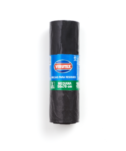 VIRUTEX BOLSA ROLLO BIO NEGRA 50X70 X 20UNIDADES
