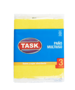 TASK PAÑO MULTIUSO AMARILLO X 3UNIDADES
