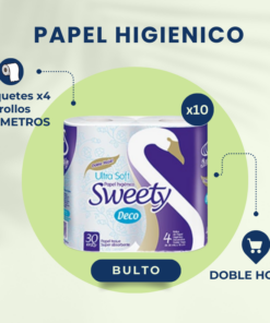 SWEETY BULTO PAPEL HIGIÉNICO DOBLE HOJA 10X4X30MT