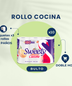 SWEETY BULTO ROLLO COCINA BCO 10X3X60